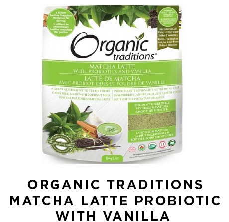 Ogranic Traditions Matcha Latte Probiotic with Vanilla