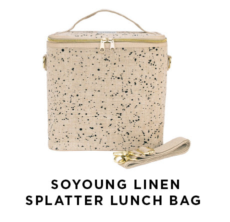 Soyoung linen splatter lunch bag