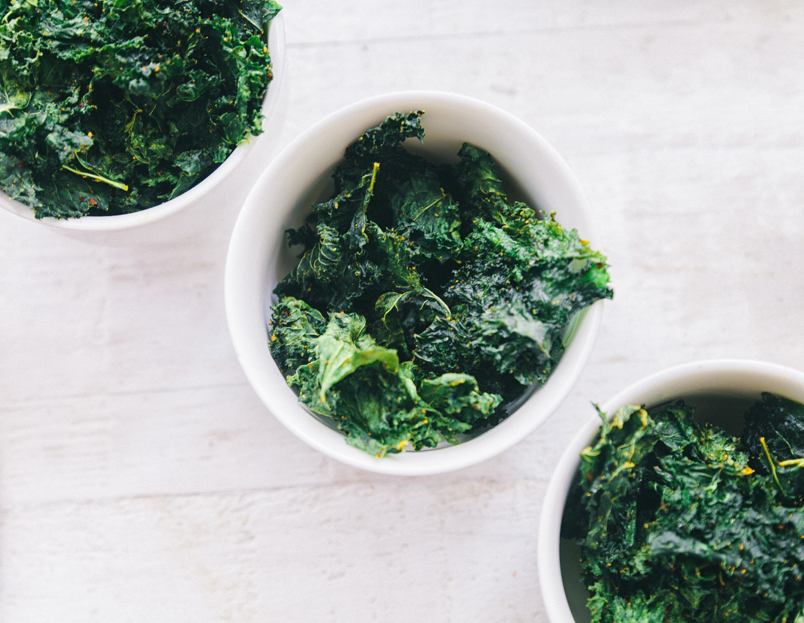 Crispy sea salt kale chips Shulman Weight Loss Blog