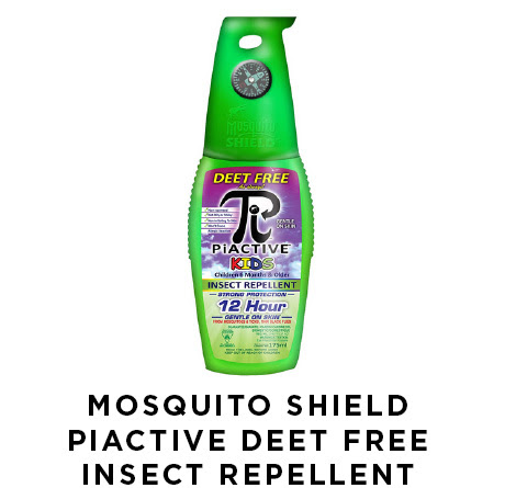 Mosquito shield piactive deet free insect repellent