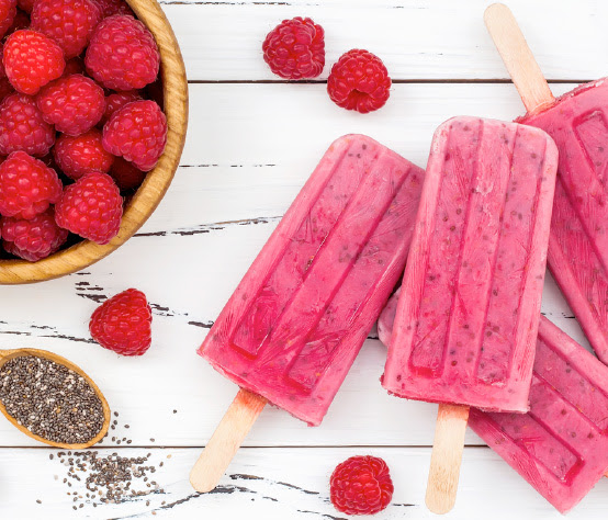 Fruity raspberry popsicles | Shulman Weightloss