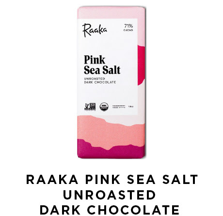 raaka pink sea salt unroasted dark chocolate